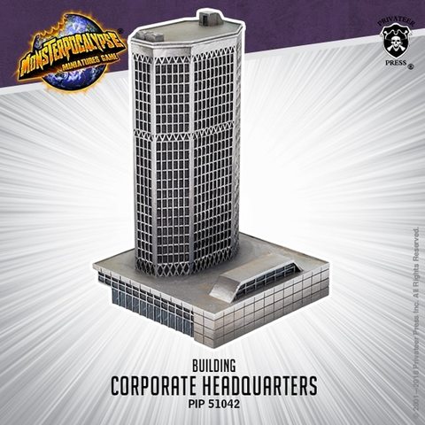 Corporate HQ – Monsterpocalypse Building (resin)  - zum Schließ en ins Bild klicken