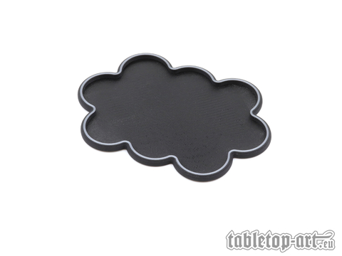 Movement Tray - Rounded Edge - 25mm 10s Cloud - Black-Silver - zum Schließ en ins Bild klicken