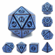 Magic Flame Blue RPG Dice Set (7)