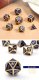 Metal & Enamel Dice Set (7) Blue & Gold