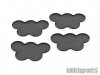 Movement Tray - Flat Bases - 25mm 5s Cloud - Black (4)