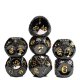 Night Dragonstone Metal RPG Dice Set (7)