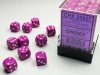 Opaque 12mm d6 Light Purple/white Dice Block™ (36 dice)