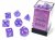 Borealis Polyhedral Purple/white Luminary 7-Die Set