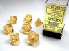 Translucent Polyhedral Yellow/white 7-Die Set