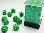 Dice Set Green/White Opaque 12mm d6 (36)