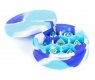 Silicone Round Dice Case Blue/White/Light Blue