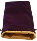 6in x 8in LARGE Purple Velvet Dice Bag with Gold Satin Lining