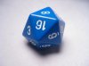 Special Dice Blue/White Opaque 34mm d20 (MOQ2)