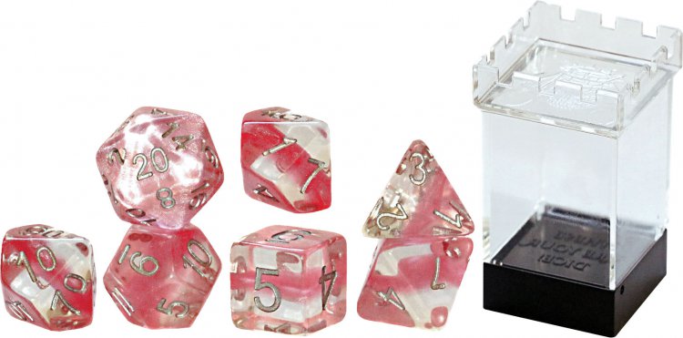 Neutron Dice Rose Quartz - zum Schließ en ins Bild klicken