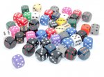 Bag of 50™ Assorted Loose Opaque 12mm d6 Dice