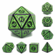 Magic Flame Green RPG Dice Set (7)