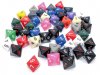 Bag of 50 Assorted Loose Opaque Polyhedral d8 Dice