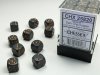 Dice Set Grey/Copper Dusty Opaque 12mm d6 (36)