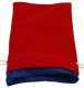 6in x 8in LARGE Red Velvet Dice Bag with Blue Satin Lining