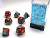 RPG Dice Set Gemini 7 Red-Teal/gold Polyhedral 7-Die Set