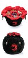 Drawstring Sectional Dice Pouch Black