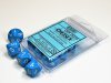 Opaque Light Blue/white Set of Ten d10s