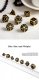 Metal & Enamel Dice Set (7) Black & Gold