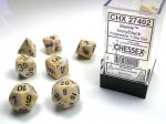 RPG Dice Set Ivory/Black Marbleized Polyhedral 7-Die Set