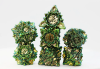 Metal RPG Dice Set Floral Starburst Frosted Undergrowth (7)