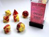 RPG Dice Sets Gemini 5 Red Yellow/Silver Polyhedral 7-Die Set