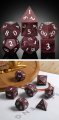 Wooden Dice Set (7) Purpleheart Wood