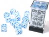 Borealis® 16mm d6 Icicle™/light blue Luminary™ Dice Block
