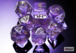 Translucent Polyhedral Lavender/gold 7-Die Set (with bonus die)