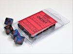 Gemini® Black-Starlight/red Set of Ten d10s