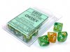 Nebula Spring/white Luminary Set of Ten d10s