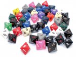 Bag of 50 Assorted Loose Opaque Polyhedral d8 Dice