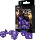 Classic Runic Purple & white Dice Set (7)