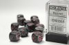 Velvet® 16mm d6 Black/red Dice Block™ (12 dice)