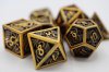 Golden Dragon Hollow Metal RPG Dice Set (7)