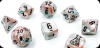 Lab Dice 6 Nebula Polyhedral Black Light Special/white 7-Die Set