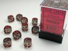 Dice Set Smoke/Red Translucent 12mm d6 (36)